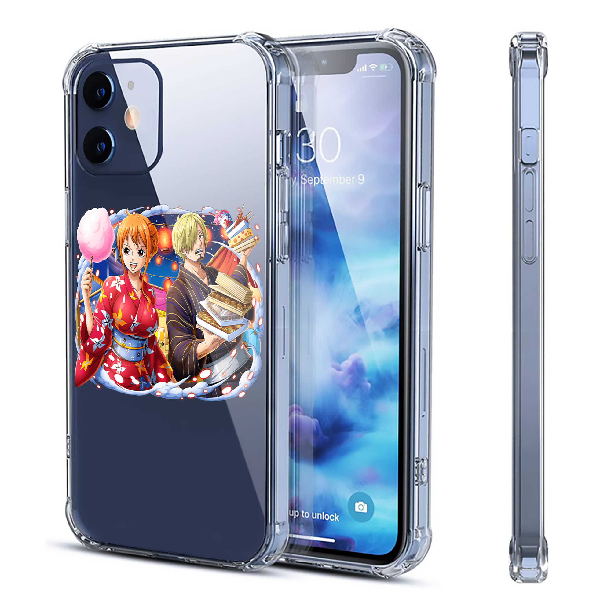 （画像用） ワンピース サンジ ONE PIECE Sanji 【iPhone 12シリーズ対応】透明スマホケース（クリアソフトケース）
